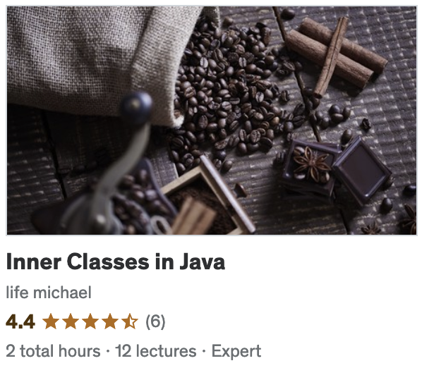 The Inner Classes in Java course